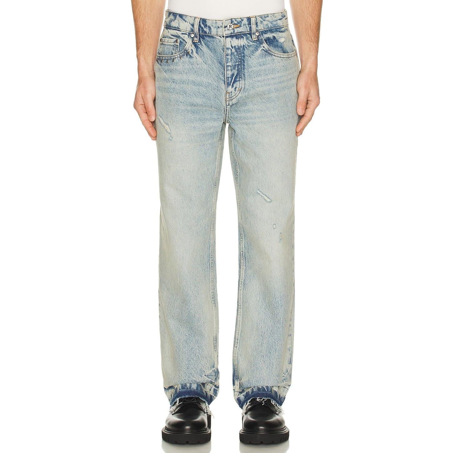 Represent x Guns N' Roses Denim Jeans Light Vintage Blue - Im Your Wardrobe