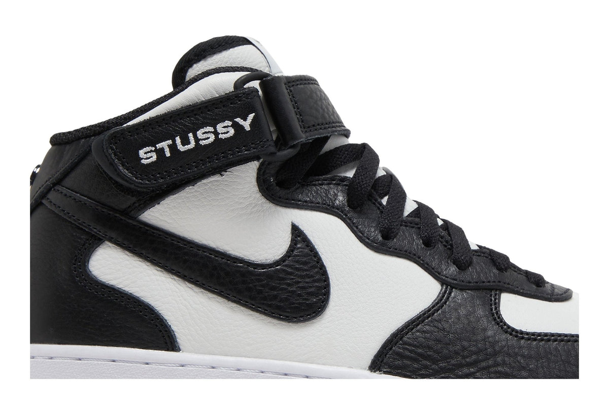 Stussy x Nike Air Force 1 Mid Black White - Im Your Wardrobe