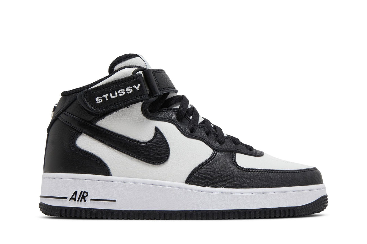 Stussy x Nike Air Force 1 Mid Black White - Im Your Wardrobe