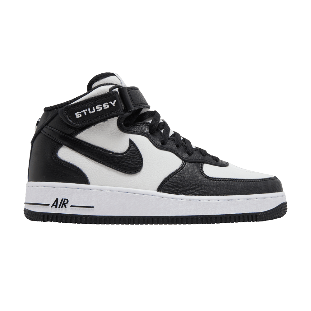 Stussy x Nike Air Force 1 Mid Black White - Im Your Wardrobe