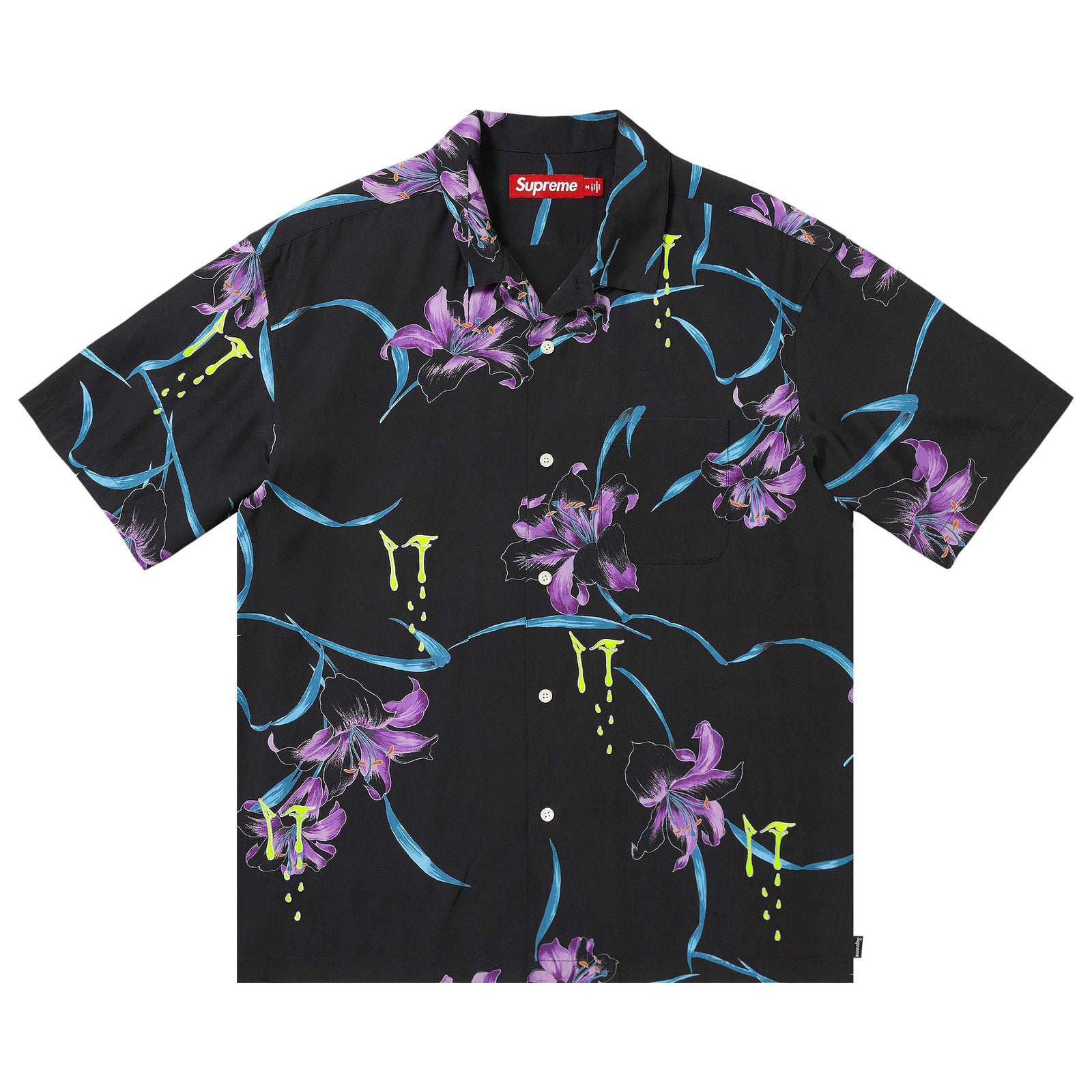 Supreme AOI Lilies S/S Shirt Black - Im Your Wardrobe