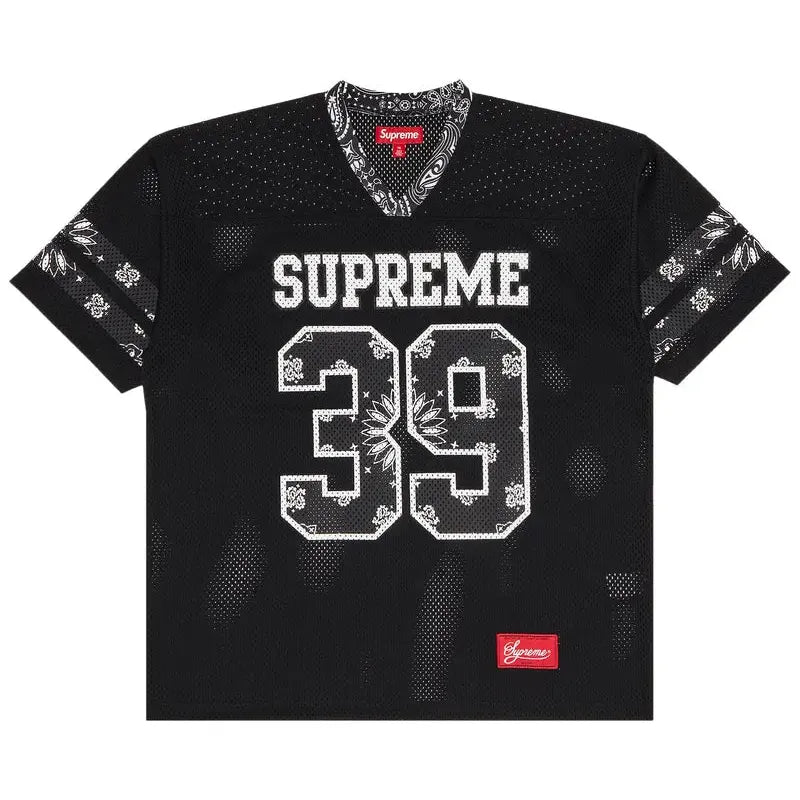 Supreme Bandana Football Jersey Black - Im Your Wardrobe