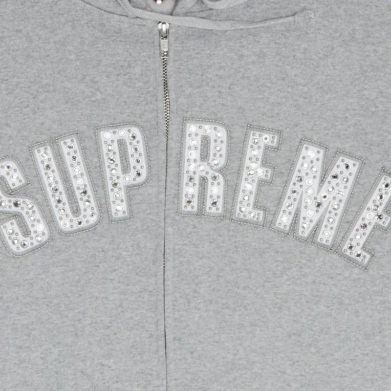 Supreme b.b. Simon Zip Up Hooded Sweatshirt 'Heather Grey' (SS25) - Im Your Wardrobe