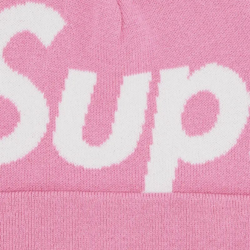 Supreme Big Logo Beanie (FW24) 'Pink' - Im Your Wardrobe