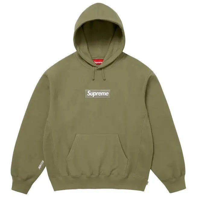 Supreme Box Logo Hooded Sweatshirt (FW25) Light Olive - Im Your Wardrobe