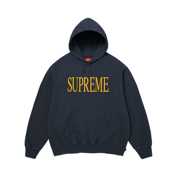 Supreme Capital Hooded Sweatshirt Navy - Im Your Wardrobe