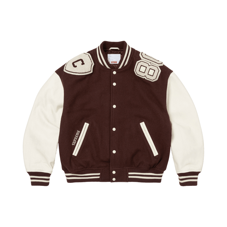 Supreme Captains Varsity Jacket Brown - Im Your Wardrobe