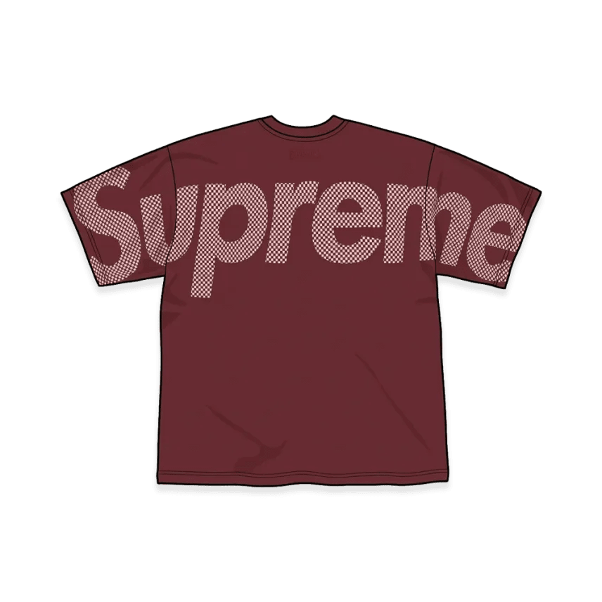 Supreme Checkerboard Intarsia S/S Top Burgundy - Im Your Wardrobe