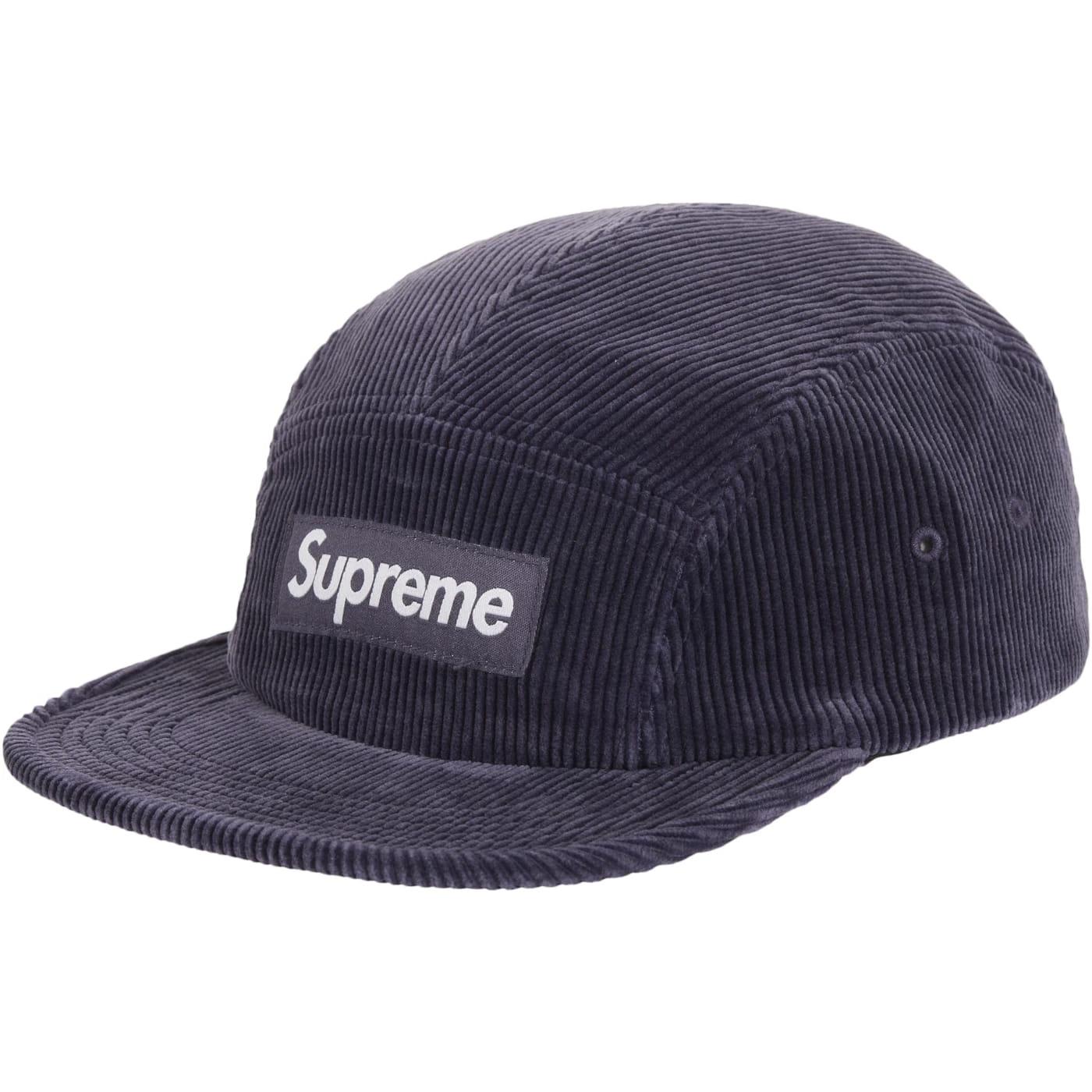 Supreme Corduroy Camp Cap (SS25) Navy - Im Your Wardrobe