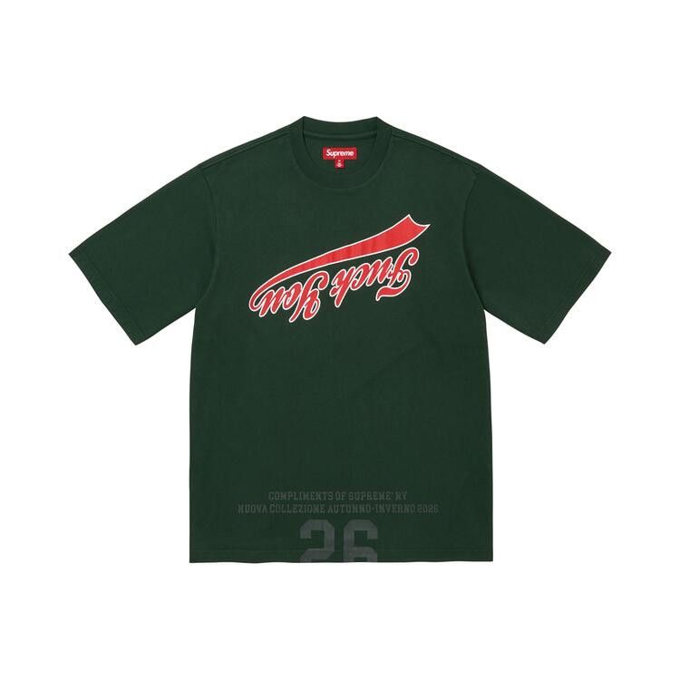 Supreme Cracked Flipped Short-Sleeve Top Dark Green - Im Your Wardrobe