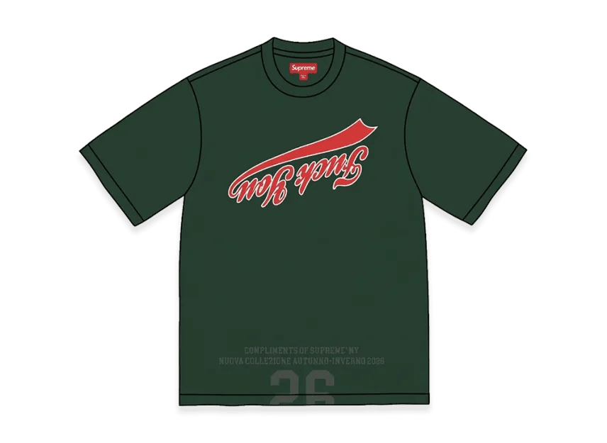 Supreme Cracked Flipped S/S Top Dark Green - Im Your Wardrobe