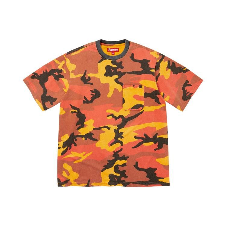 Supreme Cracked Pocket Short-Sleeve Top Orange Camo - Im Your Wardrobe