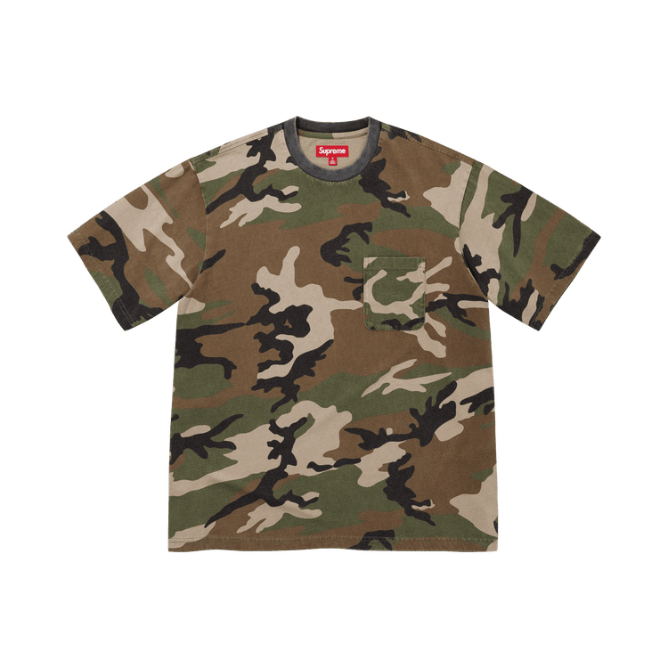 Supreme Cracked Pocket Short-Sleeve Top Woodland Camo - Im Your Wardrobe