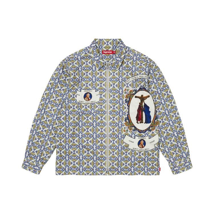 Supreme Devotion Flannel Zip Up Shirt White - Im Your Wardrobe