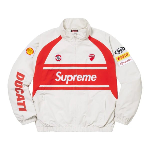 Supreme Ducati Track Jacket 'Light Grey' (SS24) - Im Your Wardrobe