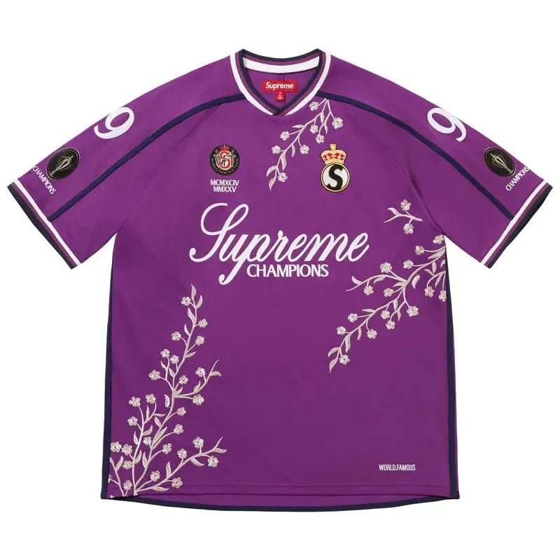 Supreme Floral Soccer Jersey 'Purple' - Im Your Wardrobe