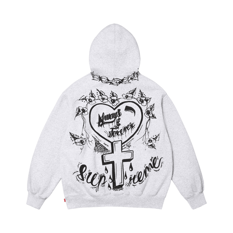 Supreme Forever Hooded Sweatshirt Ash Grey - Im Your Wardrobe