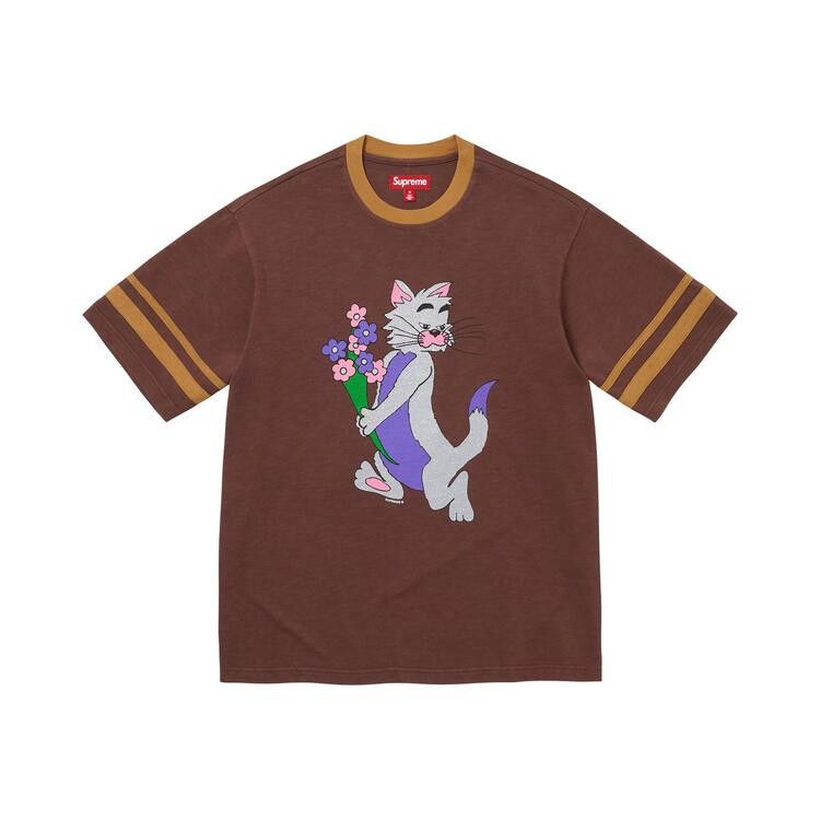 Supreme Glitter Cat Short-Sleeve Top Brown - Im Your Wardrobe