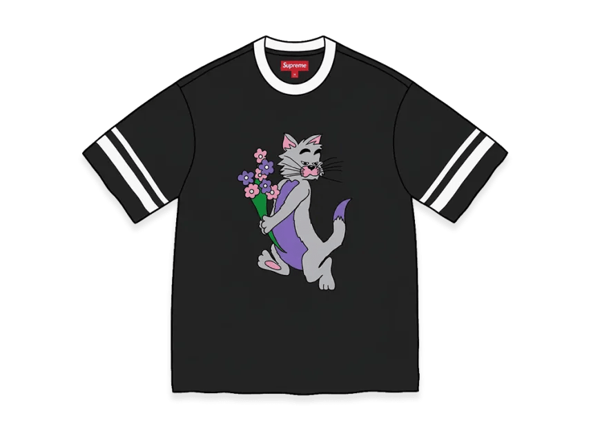 Supreme Glitter Cat S/S Top Black - Im Your Wardrobe