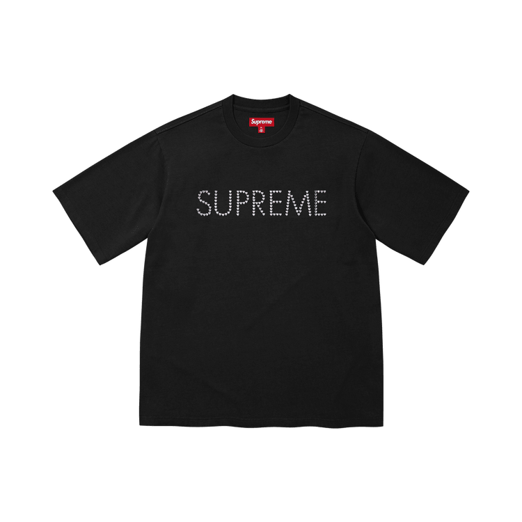 Supreme Hearts Studded Short-Sleeve Top Black - Im Your Wardrobe