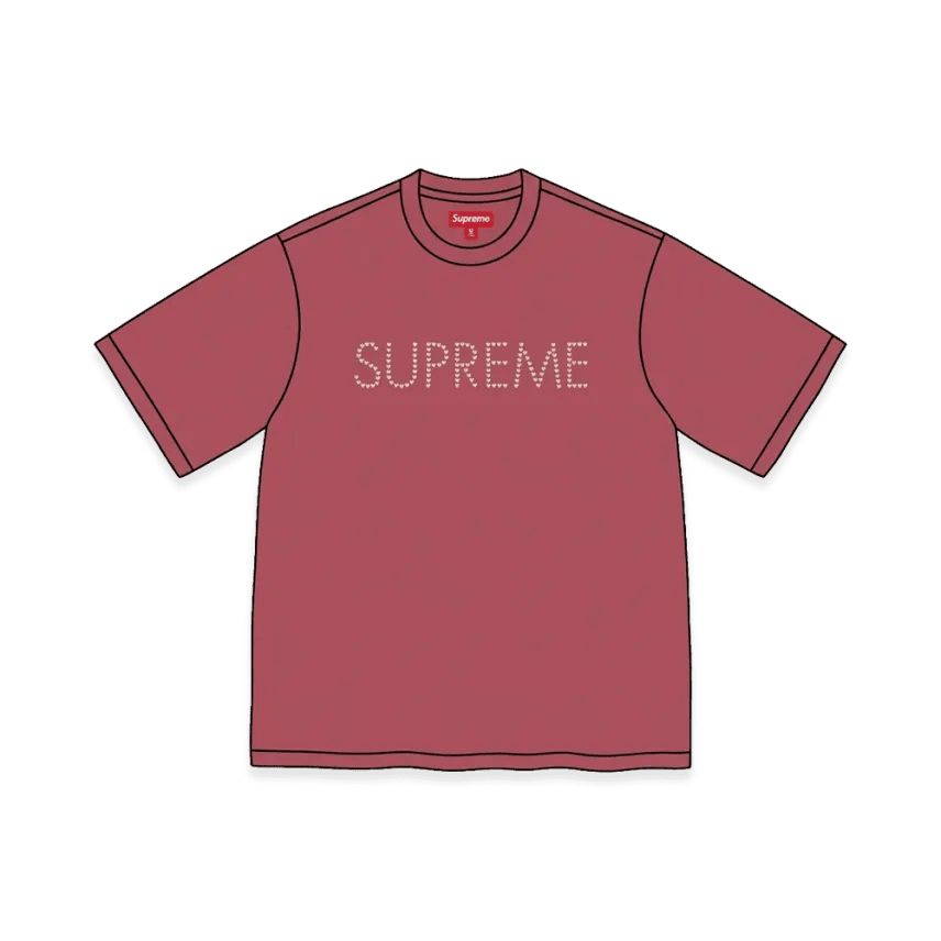 Supreme Hearts Studded S/S Top Dusty Rose - Im Your Wardrobe