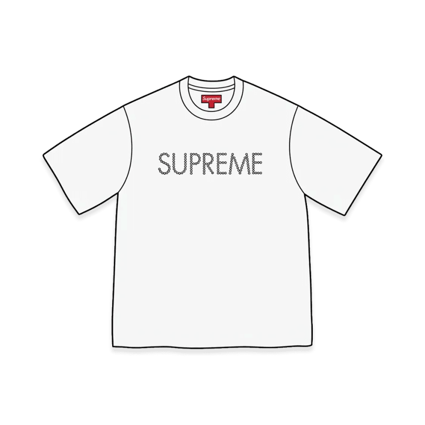 Supreme Hearts Studded S/S Top White - Im Your Wardrobe