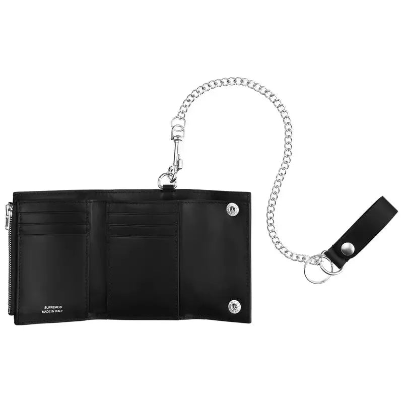 Supreme Leather Chain Wallet (FW25) Black - Im Your Wardrobe
