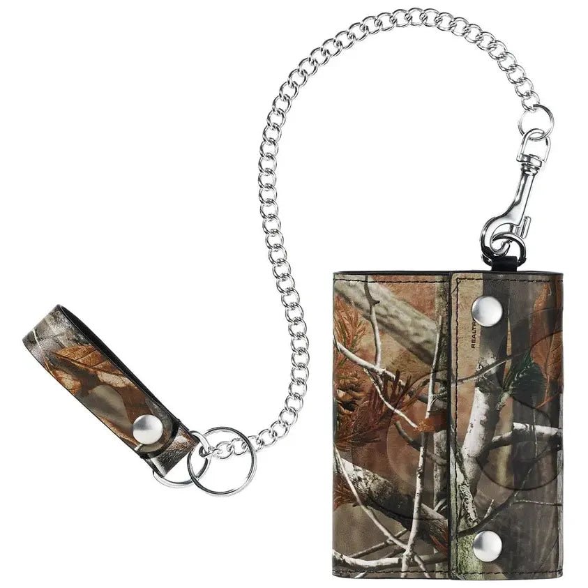 Supreme Leather Chain Wallet (FW25) Realtree Hardwoods Camo - Im Your Wardrobe