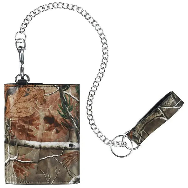 Supreme Leather Chain Wallet (FW25) Realtree Hardwoods Camo - Im