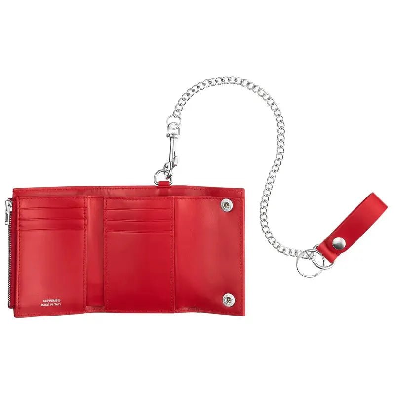 Supreme Leather Chain Wallet (FW25) Red - Im Your Wardrobe