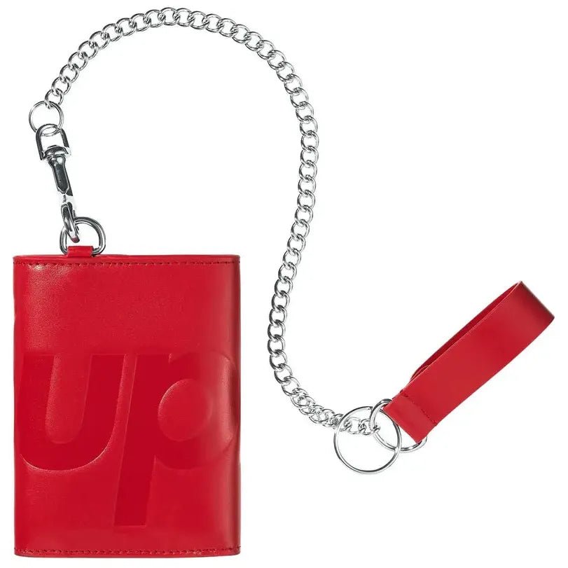Supreme Leather Chain Wallet (FW25) Red - Im Your Wardrobe