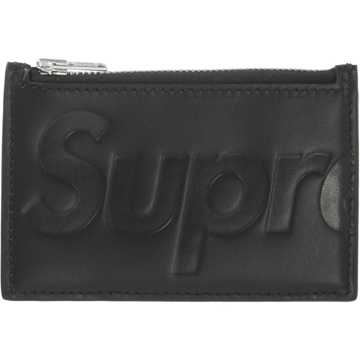 Supreme Leather Zip Card Holder 'Black' (SS25) - Im Your Wardrobe
