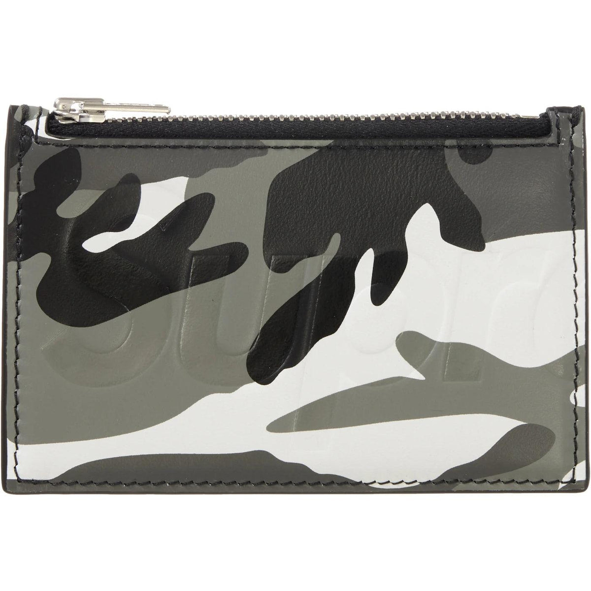 Supreme Leather Zip Card Holder Snow 'Camo' (SS25) - Im Your Wardrobe