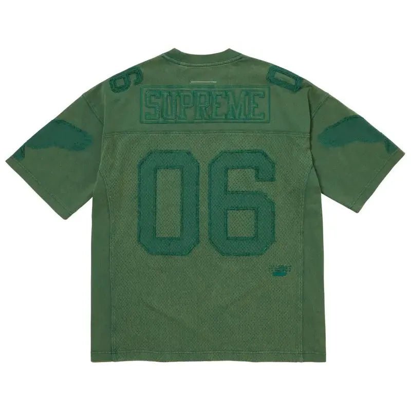 Supreme MM6 Maison Margiela Cotton Football Jersey Green - Im Your Wardrobe