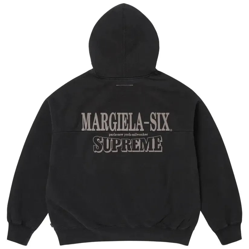 Supreme MM6 Maison Margiela Eagle Zip Up Hooded Sweatshirt Black - Im Your Wardrobe