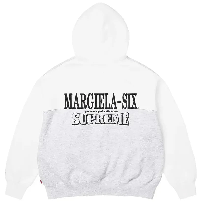 Supreme MM6 Maison Margiela Eagle Zip Up Hooded Sweatshirt White - Im Your Wardrobe
