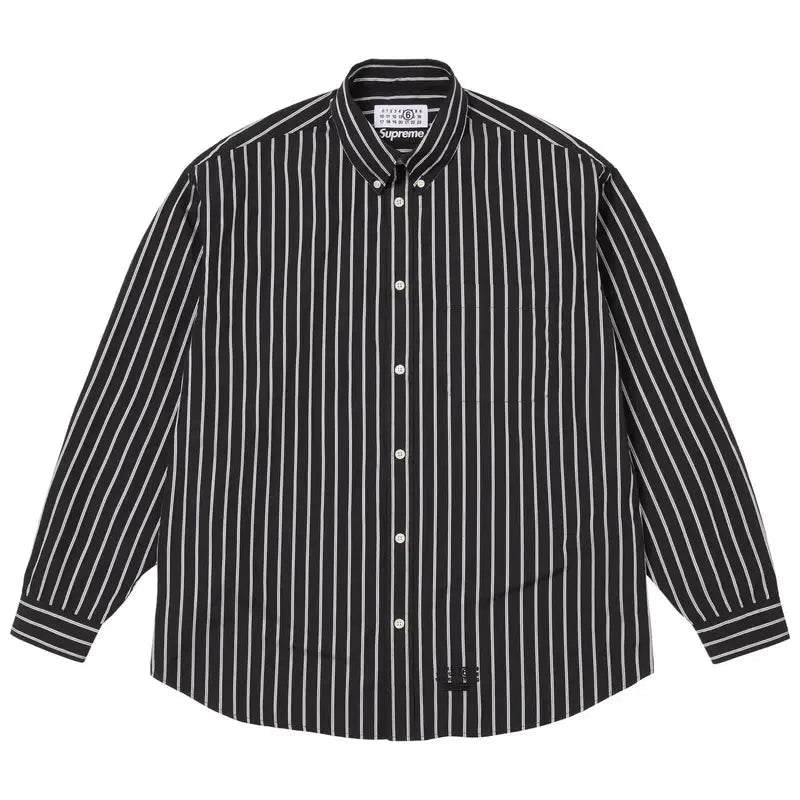 Supreme MM6 Maison Margiela Stripe Shirt Black - Im Your Wardrobe