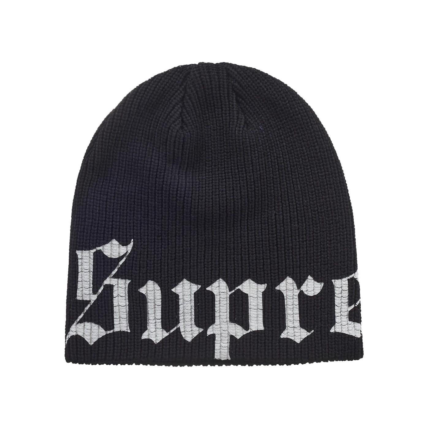 Supreme Old English Printed Beanie (SS26) Black - Im Your Wardrobe