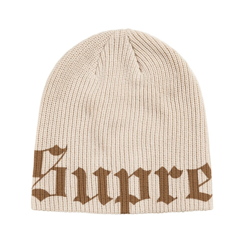 Supreme Old English Printed Beanie (SS26) Brown - Im Your Wardrobe