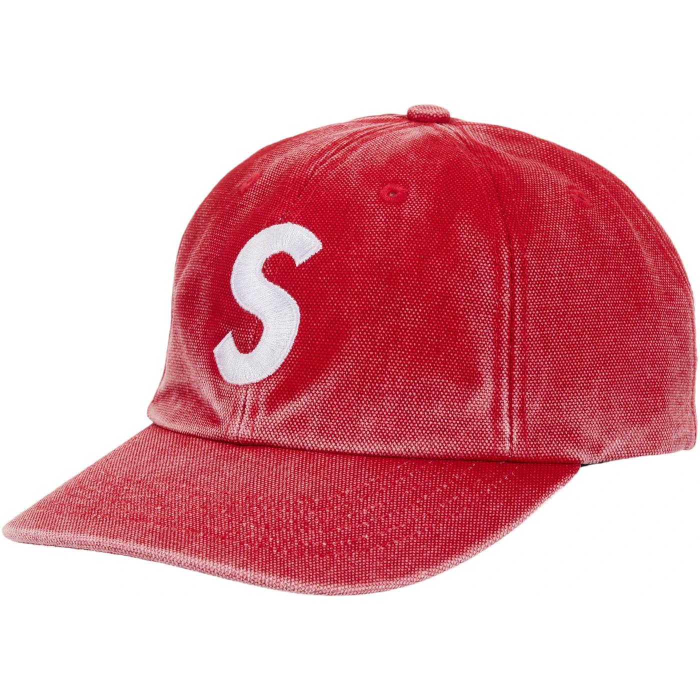 Supreme Pigment Coated S Logo 6 - Panel Cap (SS26) Red - Im Your Wardrobe