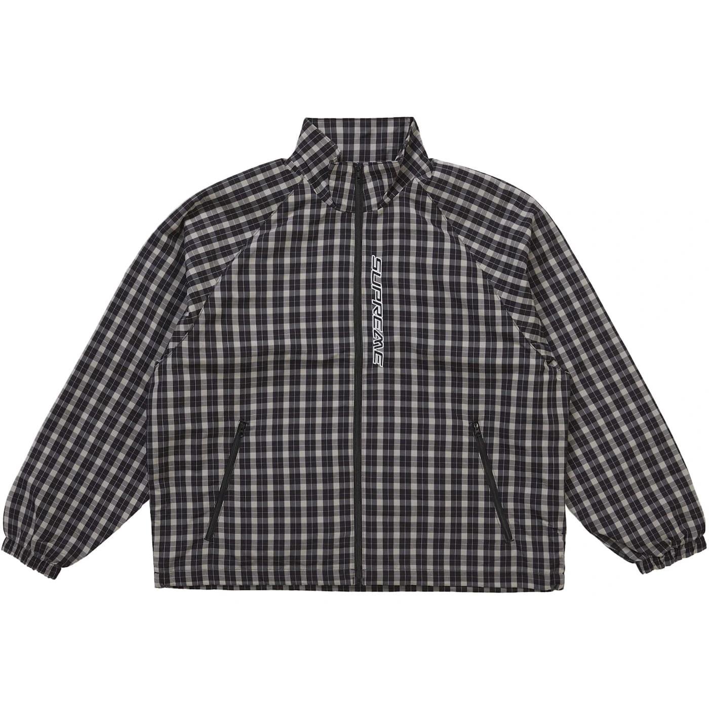 Supreme Plaid Track Jacket Black - Im Your Wardrobe
