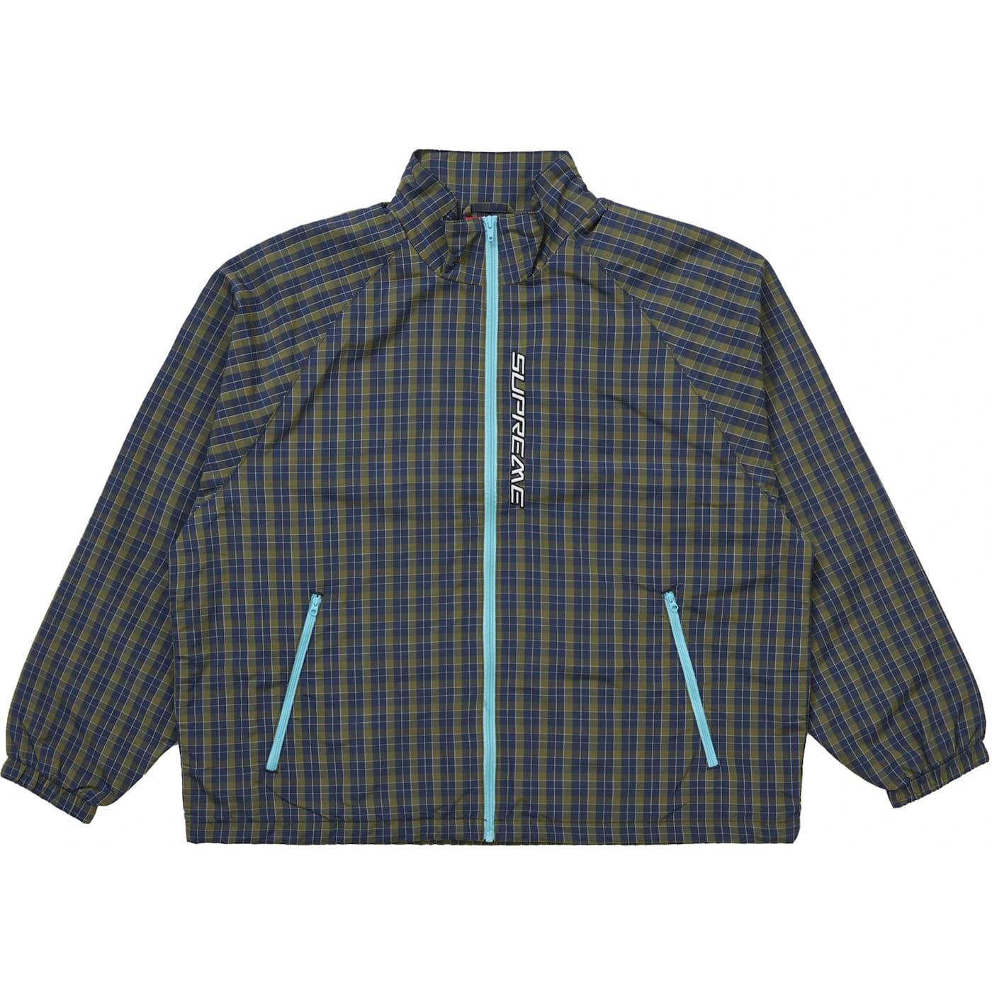Supreme Plaid Track Jacket Navy - Im Your Wardrobe