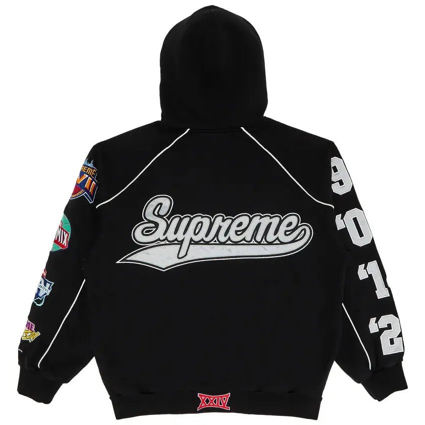 Supreme Playoffs Zip Up Hooded Sweatshirt 'Black' (SS25) - Im Your Wardrobe