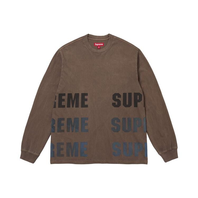 Supreme Reflective Long-Sleeve Top Brown - Im Your Wardrobe