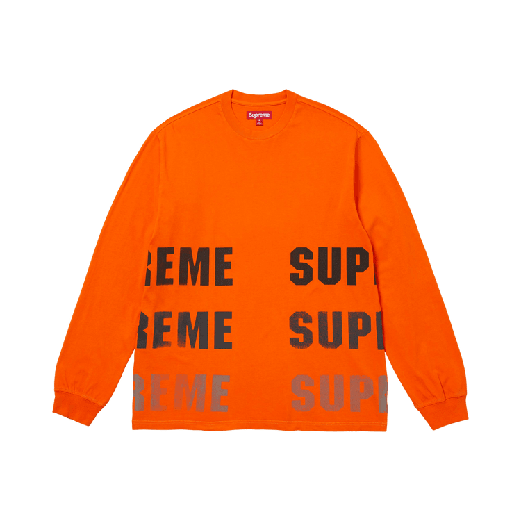 Supreme Reflective Long-Sleeve Top Orange - Im Your Wardrobe