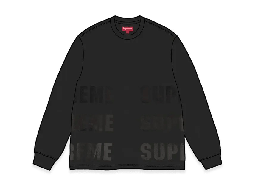 Supreme Reflective L/S Top Black - Im Your Wardrobe
