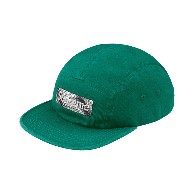 Supreme Rhinestone Label Camp Cap (FW26) Green - Im Your Wardrobe