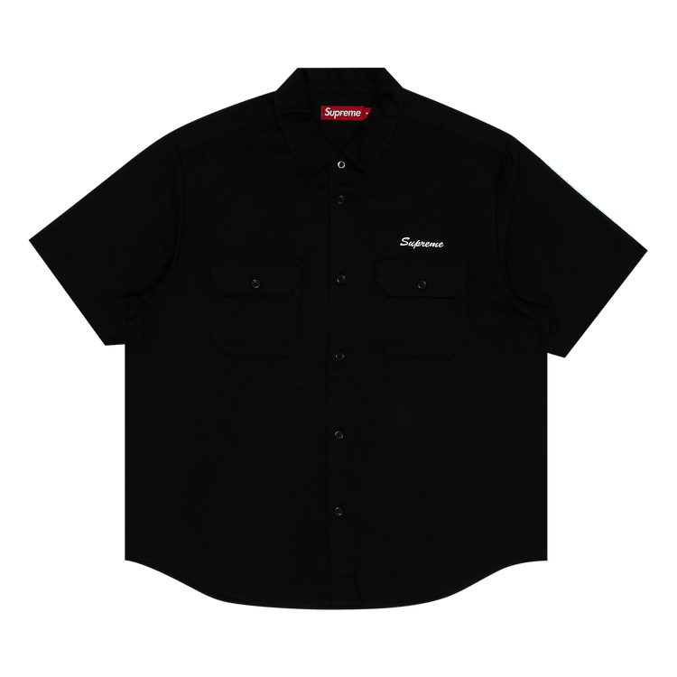 Supreme Rhinestone Pin Up S/S Work Shirt Black - Im Your Wardrobe