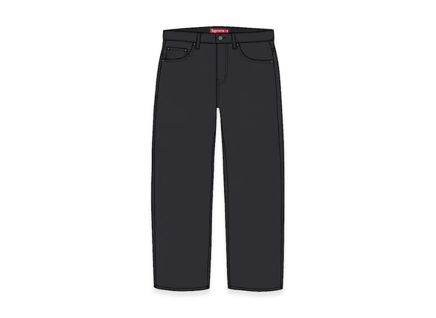 Supreme Rigid Loose Fit Selvedge Jean "Rigid Black" - Im Your Wardrobe