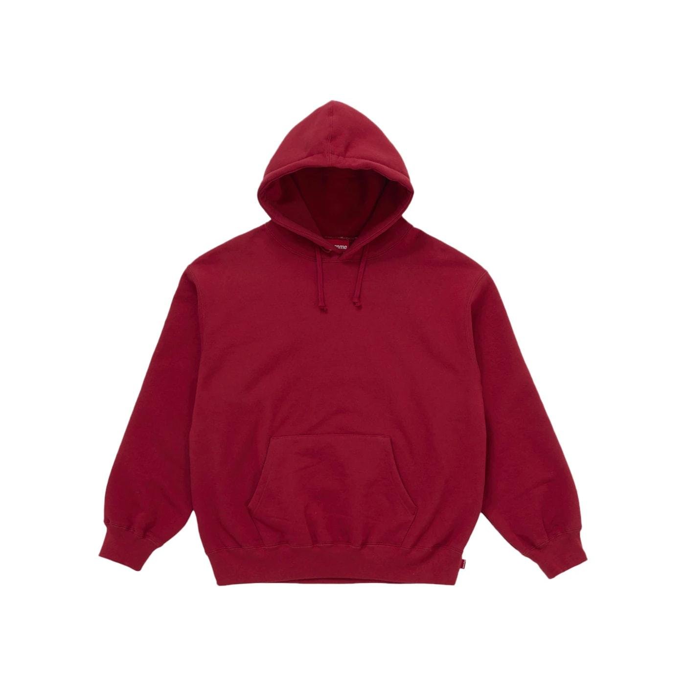 Supreme Satin Appliqué Hooded Sweatshirt (FW25) Red - Im Your Wardrobe